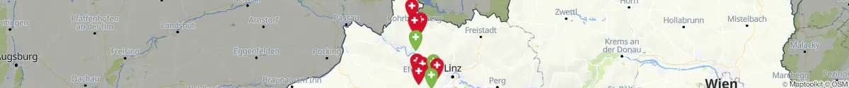 Kartenansicht für Apotheken-Notdienste in der Nähe von Neufelden (Rohrbach, Oberösterreich)